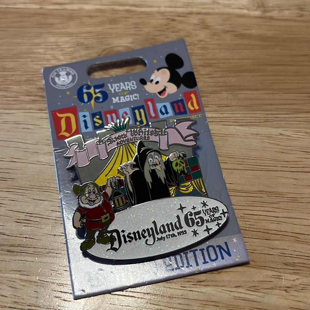 65th Anniversary Pin Snow Whites Adventures Enamel Pin